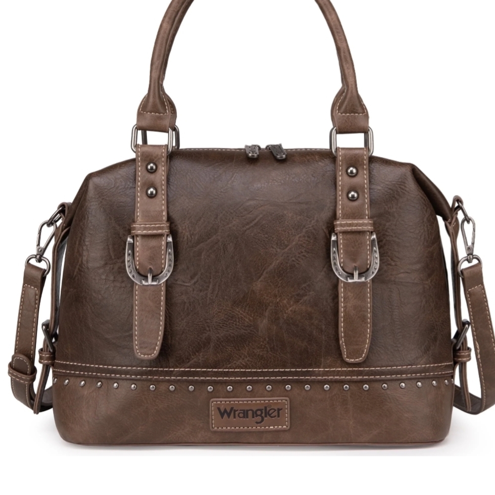 Wrangler Classic Brown Satchel - Picture 3 of 6